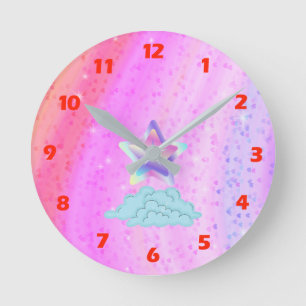 Redondo Mediano Reloj de redondeo arco iris