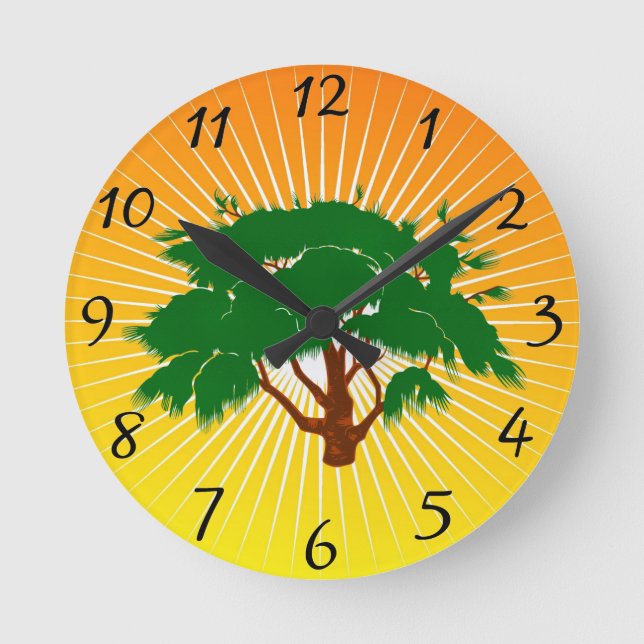 Redondo Mediano Reloj de redondeo de árbol (Anverso)