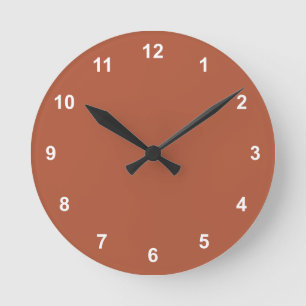 Redondo Mediano Reloj de redondeo de cobre con color quemado de te