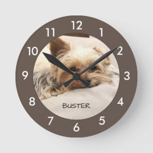 Redondo Mediano Reloj de redondeo personalizado de yorkie