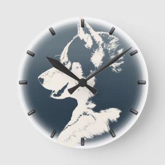 Redondo Mediano Reloj de reloj de mazorca Husky Regalos Decoración