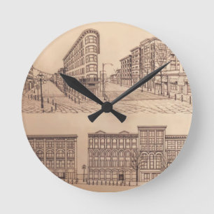 Redondo Mediano Reloj de reloj de Vancouver Regalos Decoración Rel
