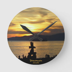 Redondo Mediano Reloj de reloj de Vancouver Regalos Decoración Van