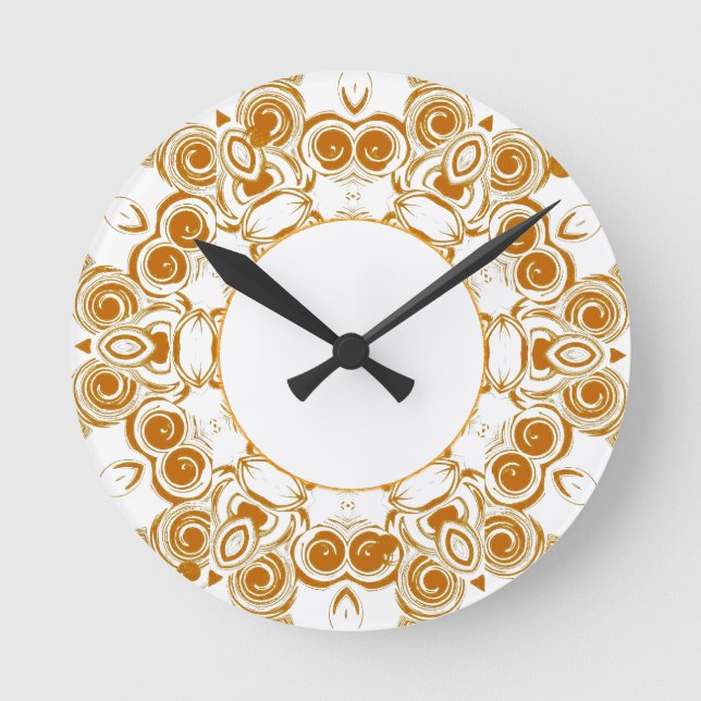 Redondo Mediano Reloj de remolino dorado (Anverso)