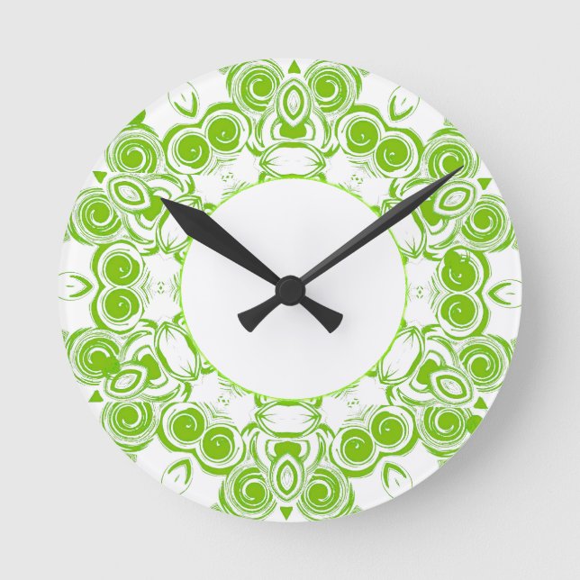 Redondo Mediano Reloj de remolino verde (Anverso)