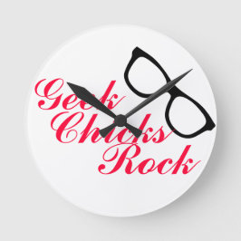 Redondo Mediano Reloj de 'Rock Geek Chicks'