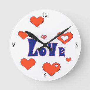 Redondo Mediano Reloj de ronda de amor