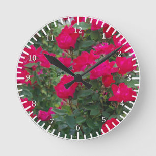 Redondo Mediano Reloj de Roses Rojos