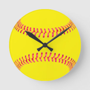 Redondo Mediano Reloj de softbol personalizado