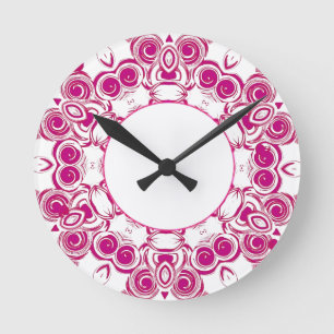 Redondo Mediano Reloj De Swirl Rosado