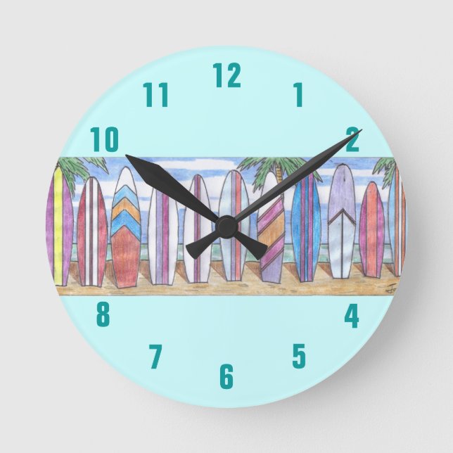 Redondo Mediano reloj de tablas de surf (Anverso)