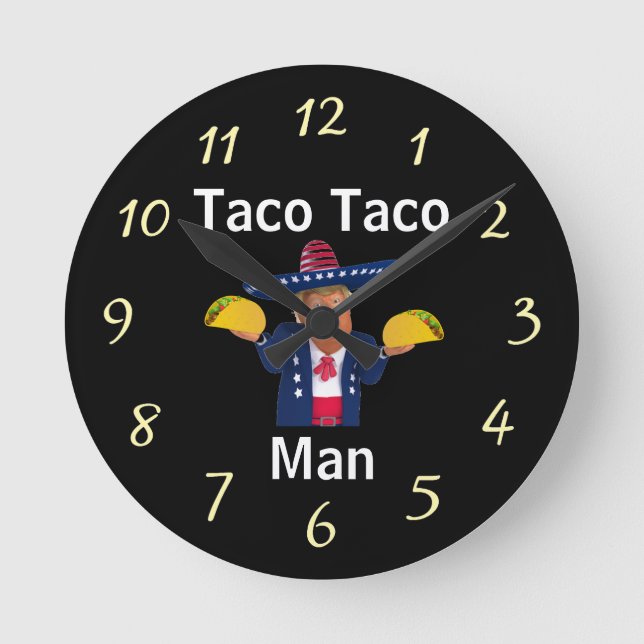 Redondo Mediano Reloj de Taco Taco Man (Anverso)