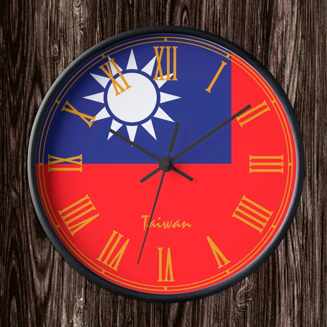 Redondo Mediano Reloj de Taiwán, diseño de casa moderna, bandera d (Subido por el creador)