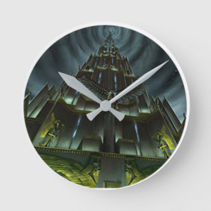 Redondo Mediano Reloj de torre oscuro