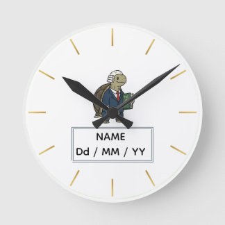 Redondo Mediano Reloj de tortuga empresarial personalizado