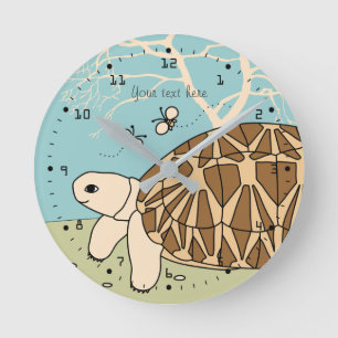 Redondo Mediano Reloj de tortuga estelar birmano personalizable