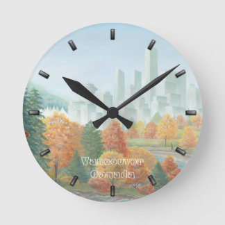 Redondo Mediano Reloj de Vancouver personalizado para reloj de par