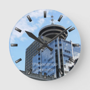 Redondo Mediano Reloj de Vancouver personalizado para reloj de par