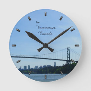 Redondo Mediano Reloj de Vancouver personalizado para reloj de par