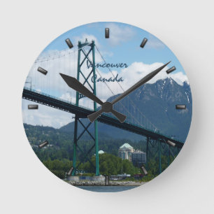 Redondo Mediano Reloj de Vancouver personalizado para reloj de par