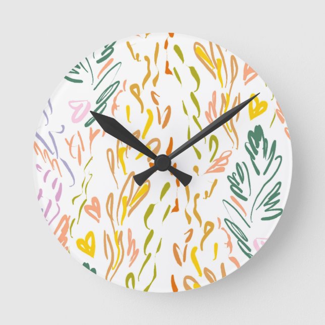 Redondo Mediano Reloj de verdes bosque (Anverso)