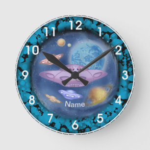 Redondo Mediano Reloj de viaje de nave espacial