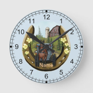 Redondo Mediano reloj de viaje por carretera Amish