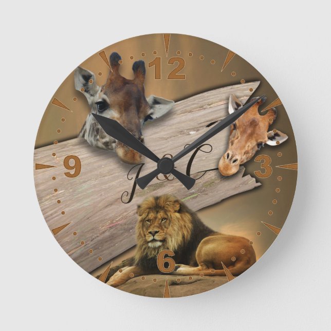 Redondo Mediano Reloj de vida salvaje Safari (Anverso)