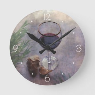 Redondo Mediano Reloj de vino y hierbas de ajo