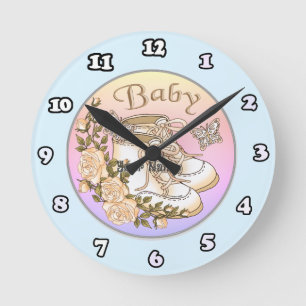 Redondo Mediano Reloj de zapatos primeros del bebé