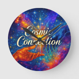 Redondo Mediano 🪐 Reloj decorativo Conexión Cósmica