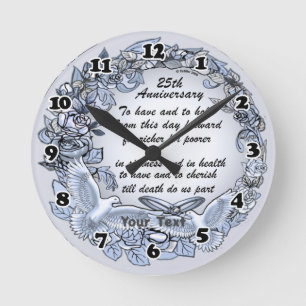 Redondo Mediano Reloj del 25º Aniversario
