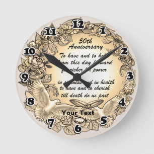 Redondo Mediano Reloj del 50º Aniversario