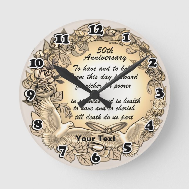 Redondo Mediano Reloj del 50º Aniversario (Anverso)