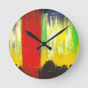 Redondo Mediano Reloj del arte de Thurman Hubbard