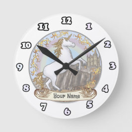 Redondo Mediano Reloj del castillo del unicornio