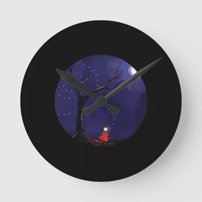Redondo Mediano Reloj del chica de sueño (Anverso)