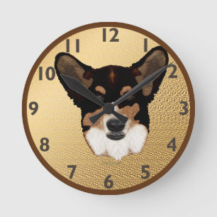 Redondo Mediano Reloj del Corgi Galés de la rebeca