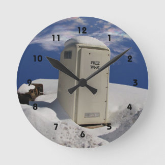 Redondo Mediano Reloj del ~ de WiFi de la dependencia