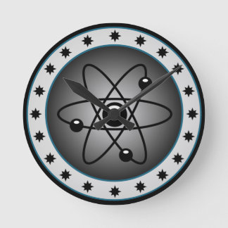 Redondo Mediano reloj del diagrama del átomo