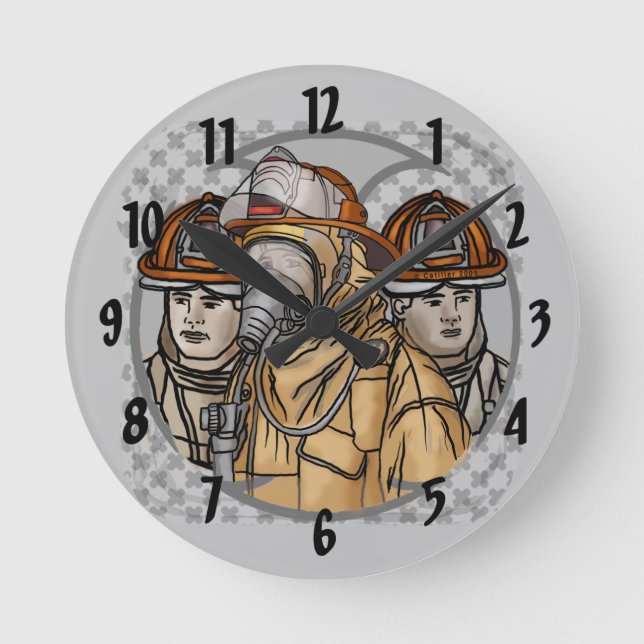 Redondo Mediano Reloj del equipo de bomberos (Anverso)