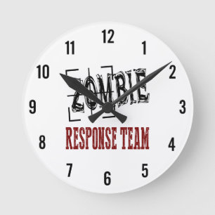 Redondo Mediano Reloj del equipo de respuesta zombi