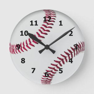 Redondo Mediano Reloj del estilo del béisbol con números