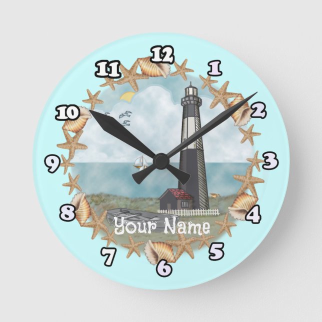 Redondo Mediano Reloj del faro de Georgia (Anverso)