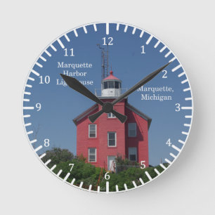 Redondo Mediano Reloj del faro de Marquette Harbour