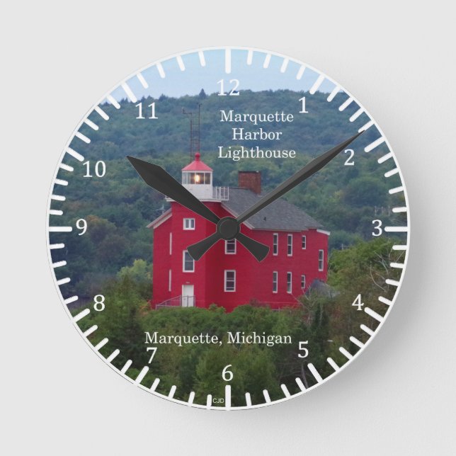 Redondo Mediano Reloj del faro de Marquette Harbour (2) (Anverso)