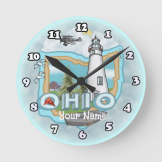 Redondo Mediano Reloj del faro de Ohio