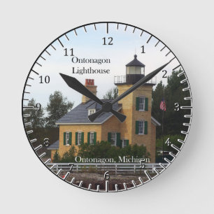 Redondo Mediano Reloj del faro Ontonagon