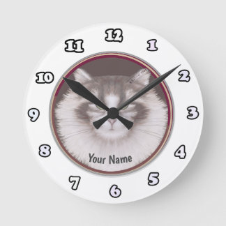 Redondo Mediano Reloj del gato forestal noruego