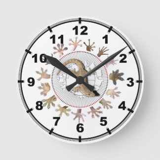 Redondo Mediano Reloj del Gecko